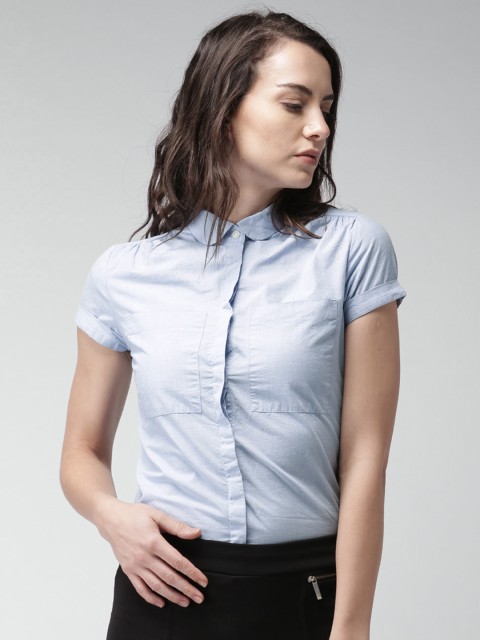 

Mast & Harbour Women Blue Casual Shirt