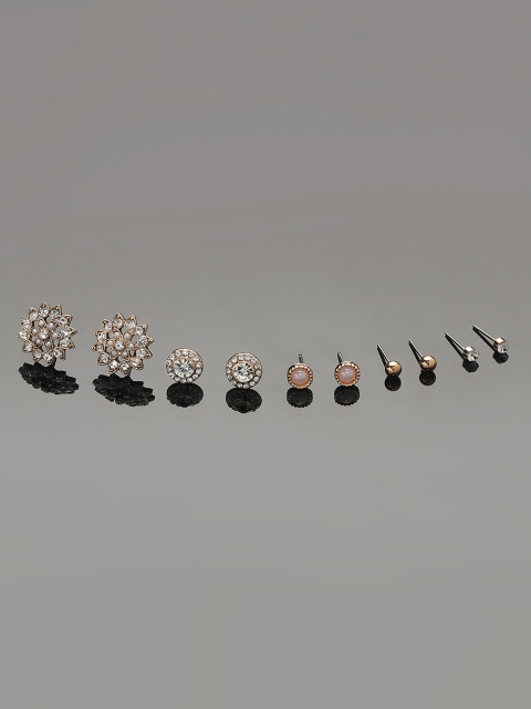 

Accessorize Set Of 5 Circular Studs, Gold