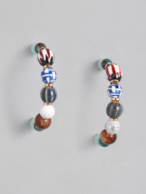 

Accessorize Multicoloured Geometric Half Hoop Earrings, Multi