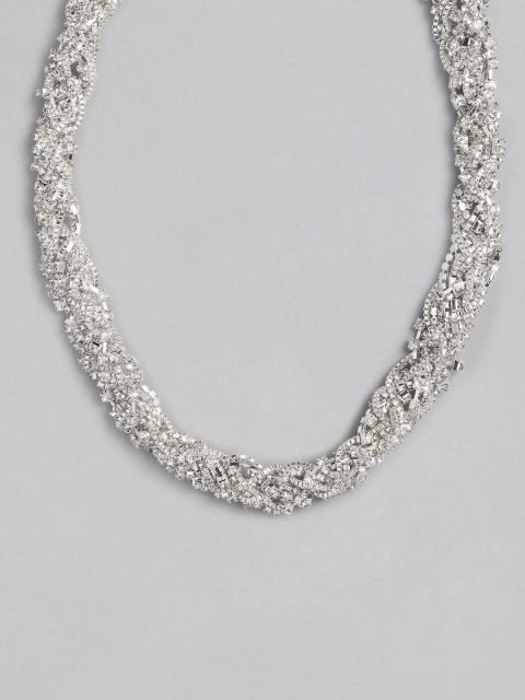 

Accessorize Silver-Toned Stone Studded Statement Necklace