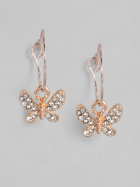 

Accessorize Rose Gold Quirky Hoop Earrings