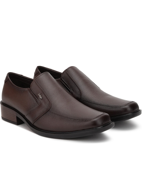 

Lee Cooper Men Brown Solid Leather Formal Slip-On Shoes