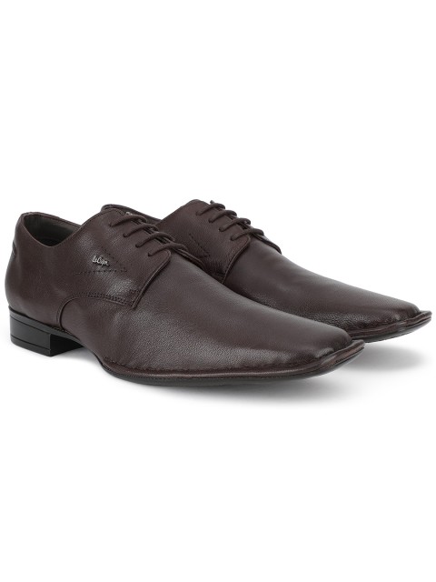 

Lee Cooper Men Brown Leather Formal Derbys