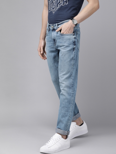 

U.S. Polo Assn. Denim Co. Men Blue Brandon Tapered Mid-Rise Clean Look Stretchable Jeans