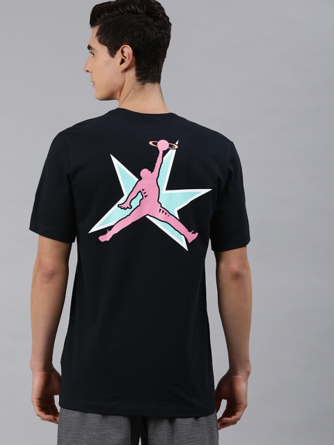 

Nike Men Black Printed AJ11 GFX SS CREW Standard Fit Round Neck T-shirt
