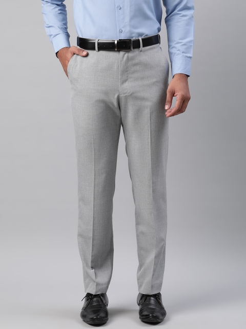 

Marks & Spencer Men Grey Skinny Fit Solid Formal Trousers