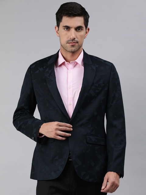 

Ethnix by Raymond Grey Self Designed Single-Breasted Tailored Fit Party Blazer