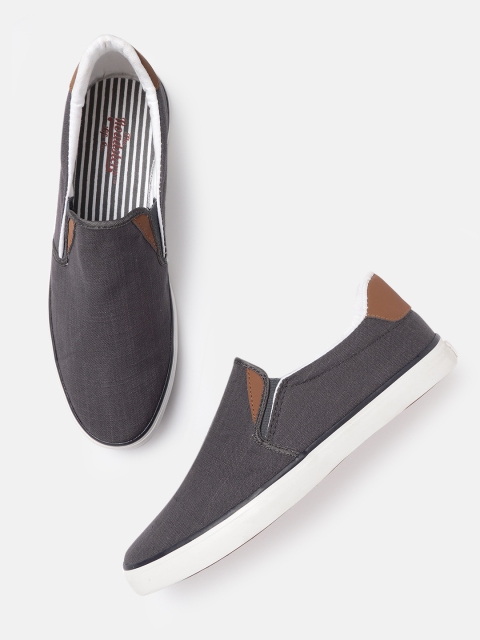 

Roadster Men Charcoal Grey Solid Sneakers