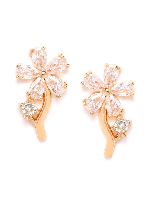 

Carlton London Gold-Plated Floral Stone-Studs