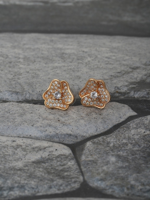 

Carlton London Gold-Plated Contemporary CZ-Studs