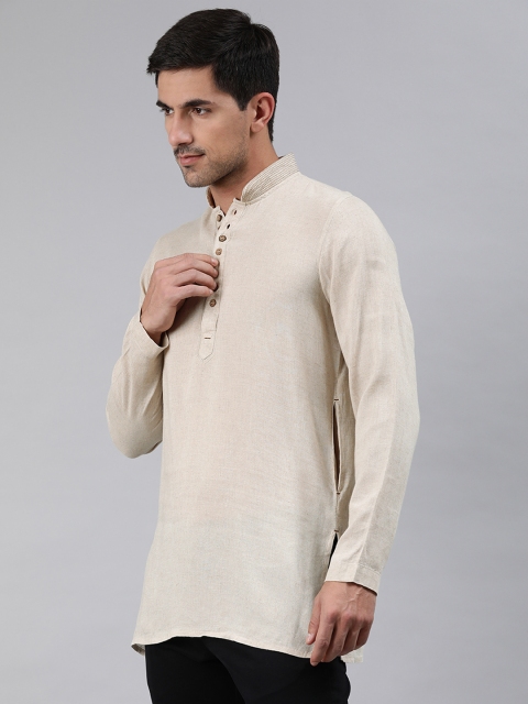 

Ethnix By Raymond Men Beige Kurta