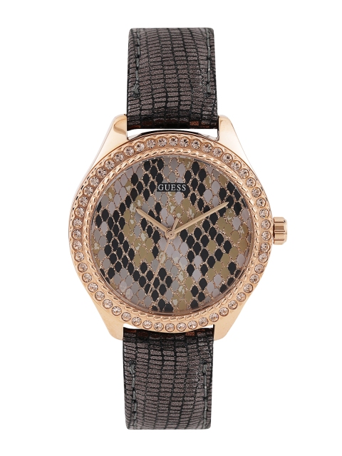 

GUESS Women Grey & Black Textured Dial Watch W0626L2