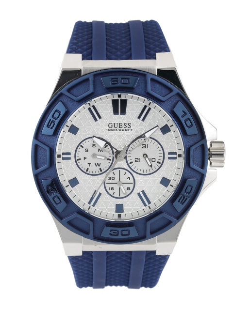 

GUESS Men White Textured Multifunction Dial Watch W0674G4