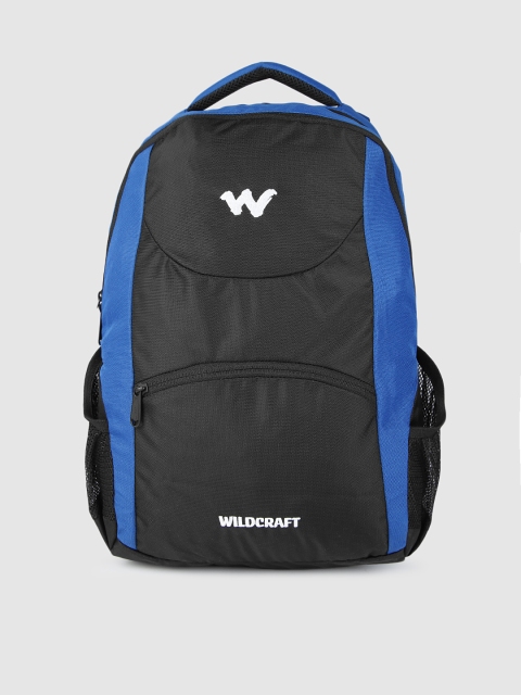 

Wildcraft Unisex Black & Blue Spark 2 Brand Logo Backpack