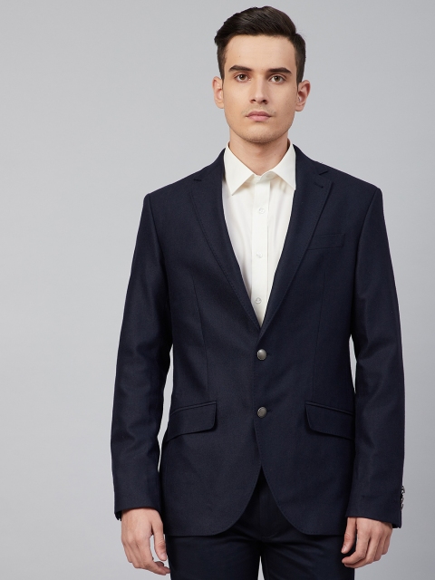

Marks & Spencer Men Navy Blue Solid Regular Fit Single-Breasted Formal Blazer