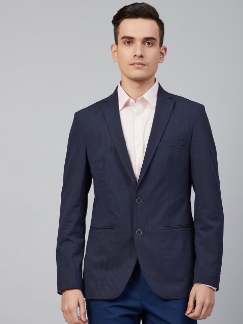 

Marks & Spencer Men Navy Blue Solid Single-Breasted Slim Fit Formal Blazer