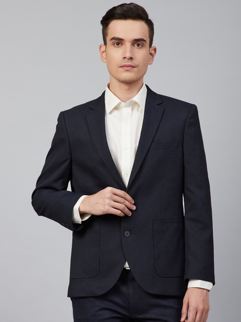 

Marks & Spencer Men Navy Blue Solid Single-Breasted Regular Fit Formal Blazer