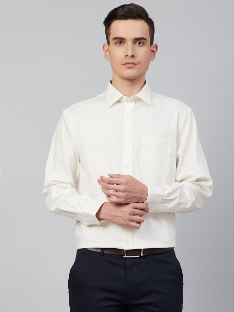 

Marks & Spencer Men Off-White Pure Cotton Regular Fit Solid Formal Shirt