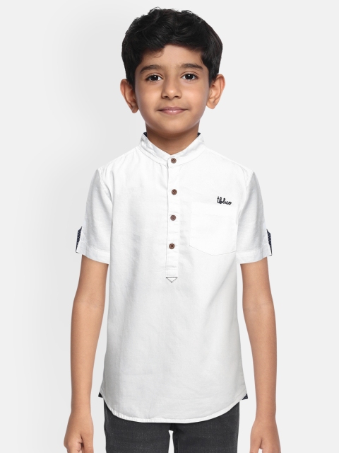 

TONYBOY Boys White Regular Fit Solid Casual Shirt