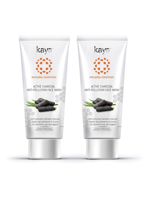 

Kaya Skin Clinic Set of 2 Activated Charcoal & Anti-Pollution Face Wash, White