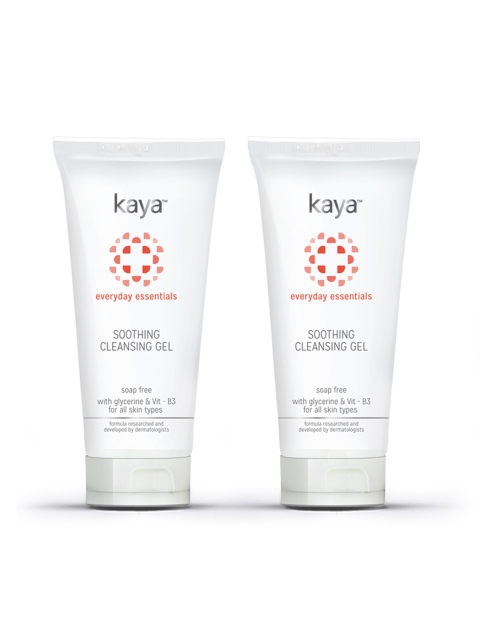 

Kaya Skin Clinic Set of 2 Soap Free Soothing Cleansing Gel with Glycerine & Vitamin B3, Off white