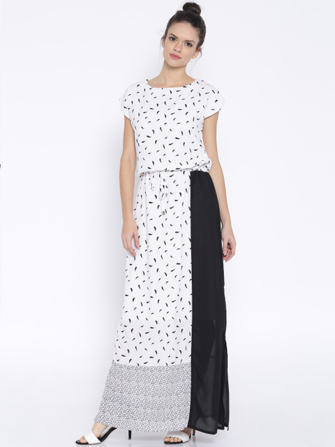 

Tokyo Talkies White Printed Maxi Dress