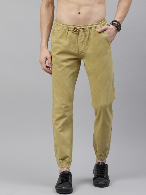 

Roadster Men Khaki Regular Fit Solid Joggers