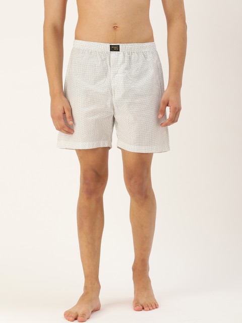 

Urban Dog Men White & Black Printed Boxer UDBX85