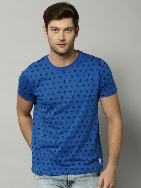 

French Connection Blue Printed T-shirt