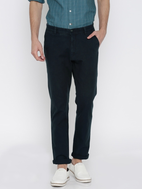 

Mast & Harbour Men Navy Regular Fit Chino Trousers, Navy blue
