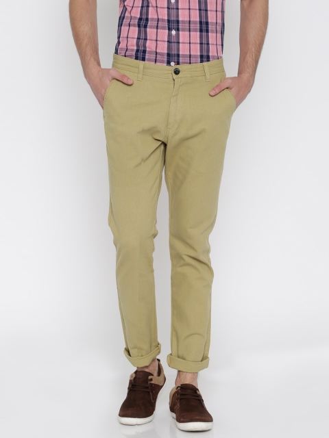 

Mast & Harbour Men Khaki Regular Fit Chino Trousers