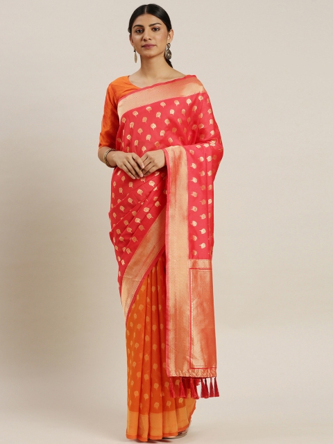 

Om Shantam Sarees Red & Gold-Coloured Woven Design Celebrity Kanjeevaram Saree