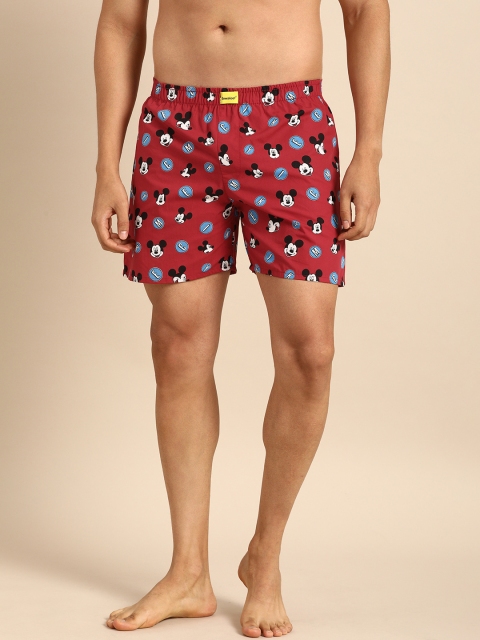 

Bewakoof Men Red Mickey Mouse Printed Boxers 235787