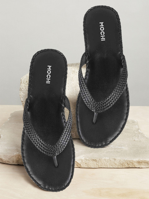 

Mochi Women Black Woven Design Comfort Heels