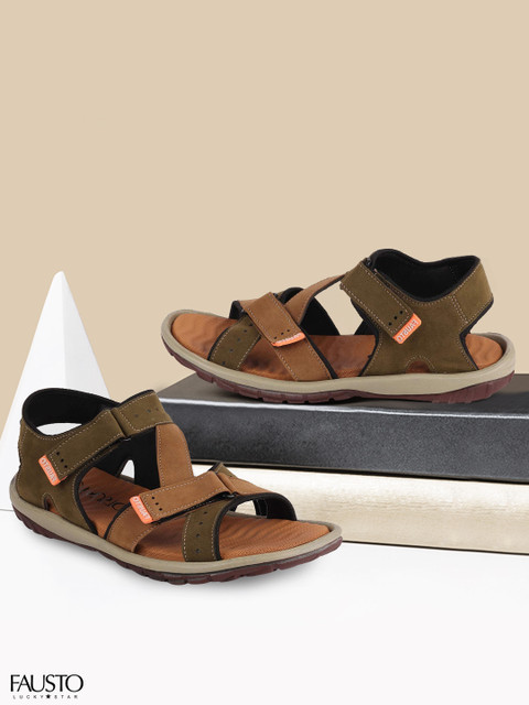 

FAUSTO Men Brown Comfort Sandals