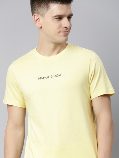 

M&H Our Water Men Yellow & Black Printed T-shirt