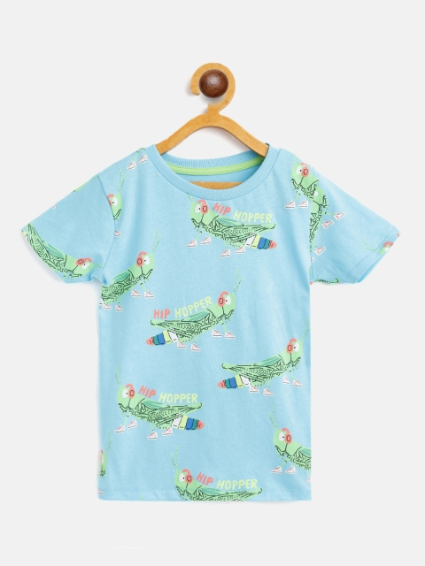 

Marks & Spencer Boys Blue & Green Grasshopper Print Organic Cotton Sustainable T-shirt