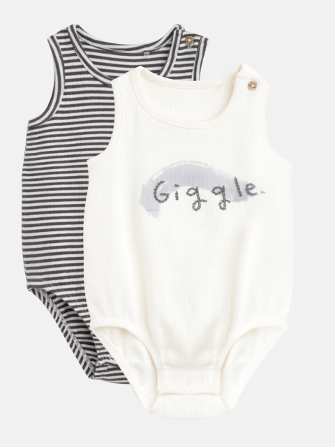 

Marks & Spencer Infant Kids Pack of 2 Pure Cotton Bodysuits, Black
