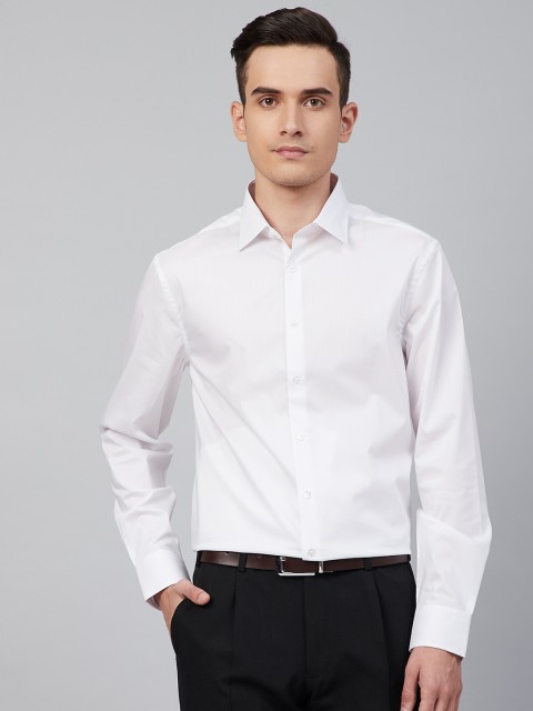 

Marks & Spencer Men White Solid Slim Fit Stretch Formal Shirt