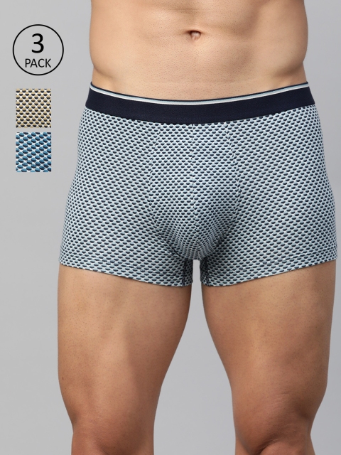 

Marks & Spencer Men Pack of 3 Printed Trunks T144338STEAL MIX, Blue