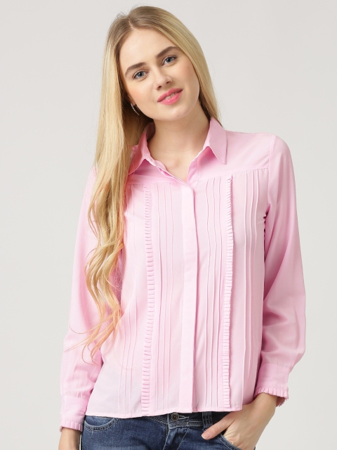 

Marie Claire Pink Crepe Comfort Fit Shirt