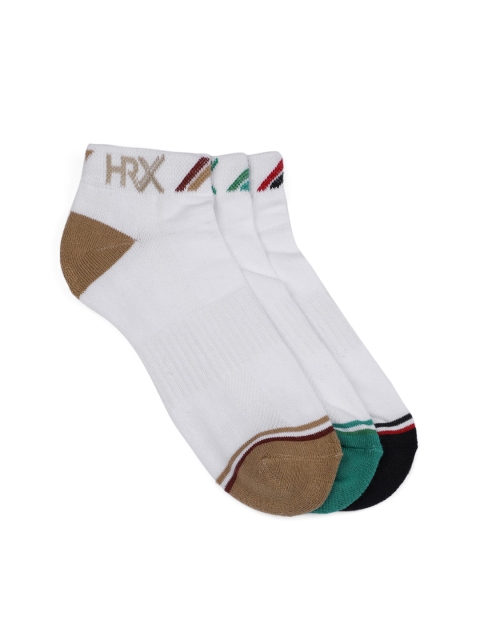

HRX by Hrithik Roshan Men Pack Of 3 Solid Ankle Length Socks, Multi
