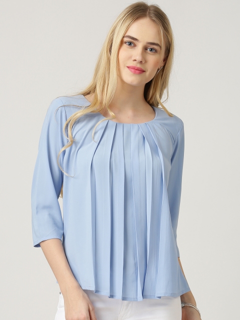 

Marie Claire Blue Crepe Top