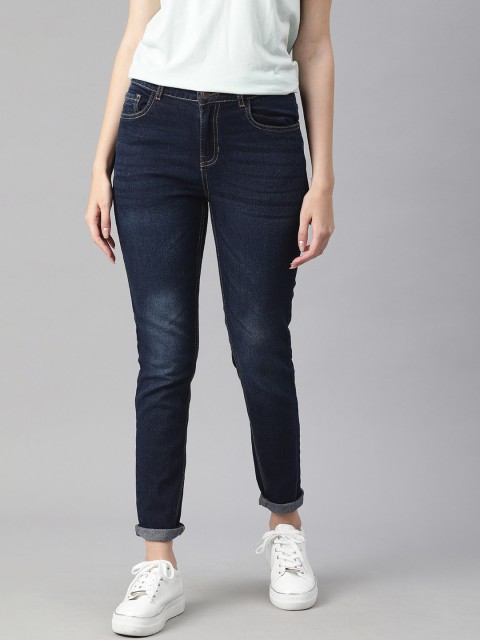 

Harvard Women Blue Mid-Rise Light Fade Clean Look Jeans