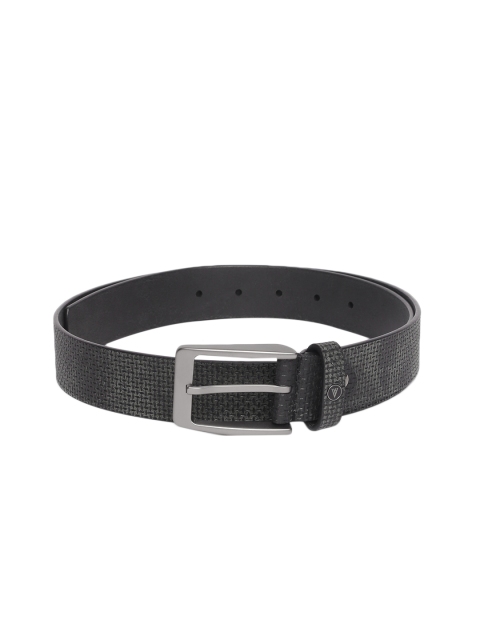 

Van Heusen Men Black Textured Leather Belt