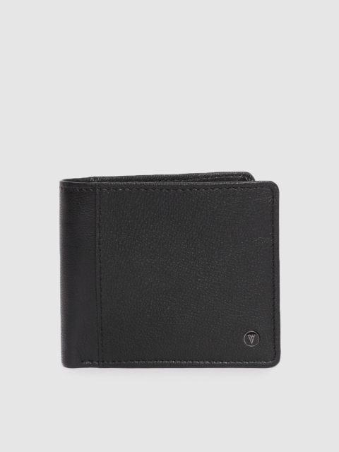 

Van Heusen Men Black Solid Leather Two Fold Wallet