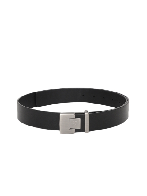 

Van Heusen Men Black Solid Leather Belt