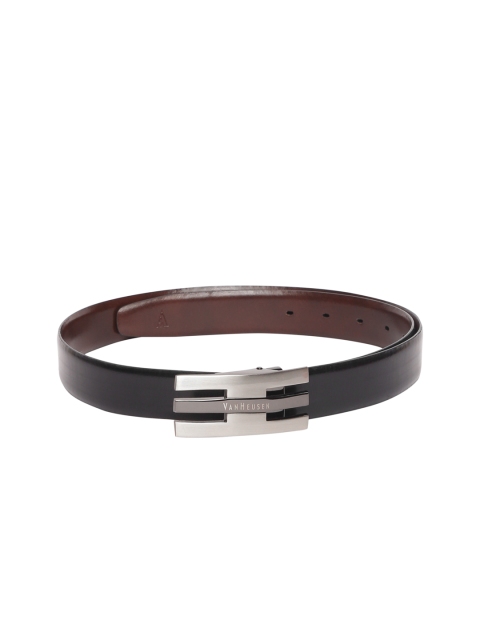 

Van Heusen Men Black & Brown Solid Reversible Leather Belt