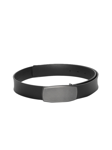 

Van Heusen Men Black Textured Leather Belt