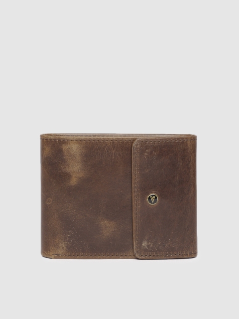 

Van Heusen Men Brown Solid Two Fold Wallet
